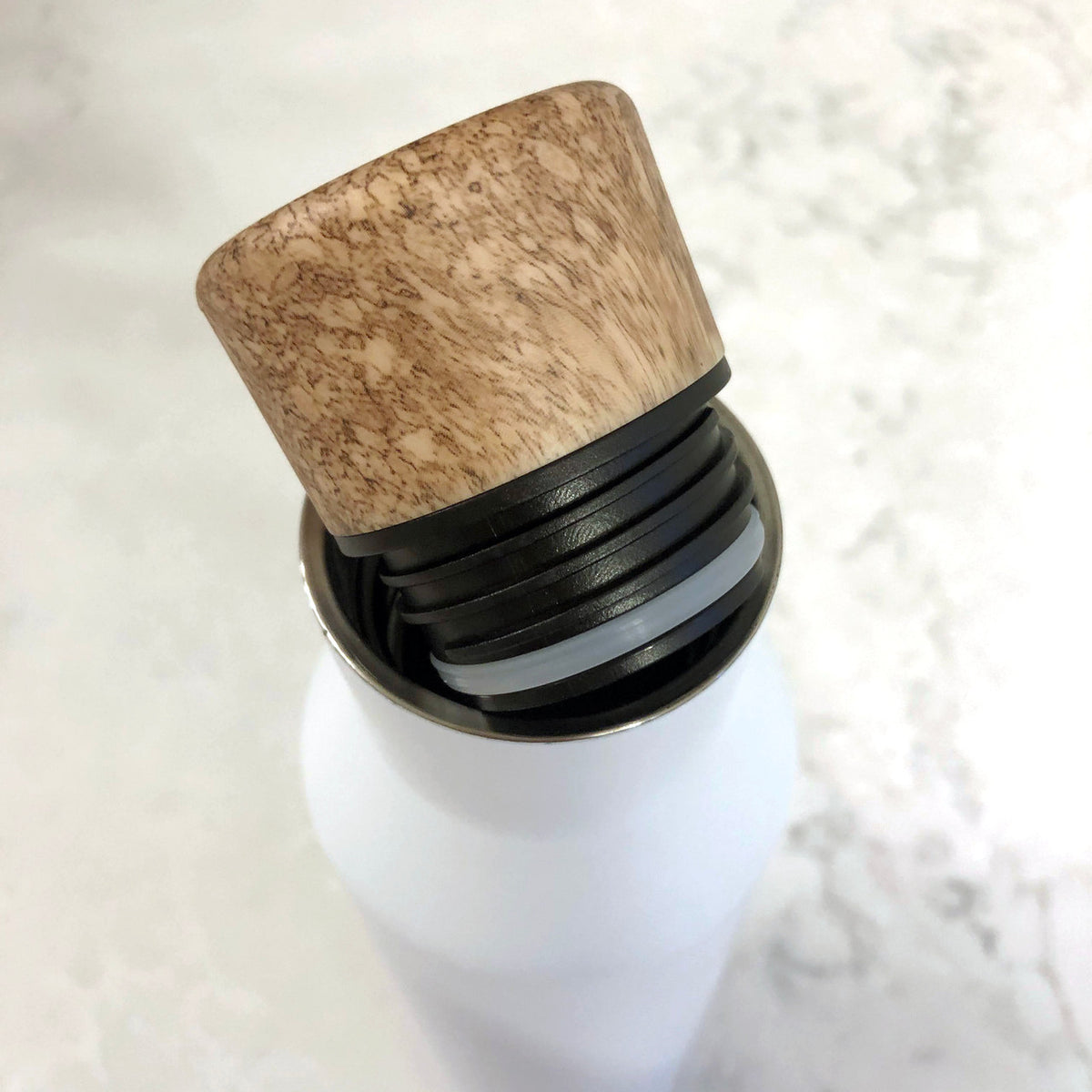 Lake Erie Love - Shores and Islands Ohio - Engraved 20 oz. Stainless Bottle With Faux Cork Screw Top