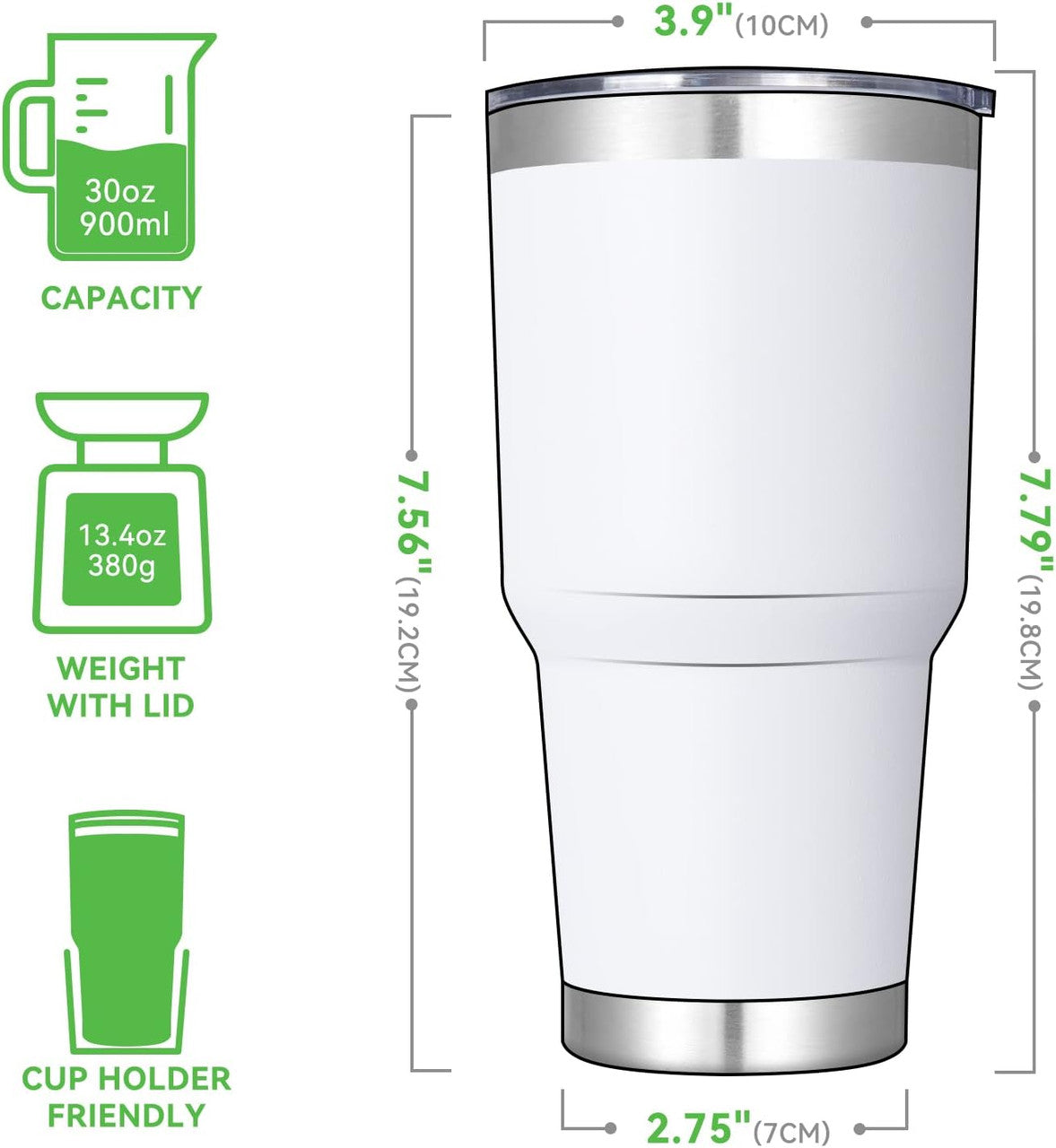 Create Your Own Custom Engraved 30 oz Stainless Steel Tumbler Personalized Drinkware with Bulk Discounts