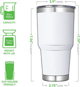 Create Your Own Custom Engraved 30 oz Stainless Steel Tumbler Personalized Drinkware with Bulk Discounts