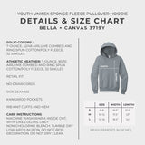 Tiffin Columbian Tornadoes Victory Bell Athletic Heather Youth Unisex Sponge Fleece Hoodie