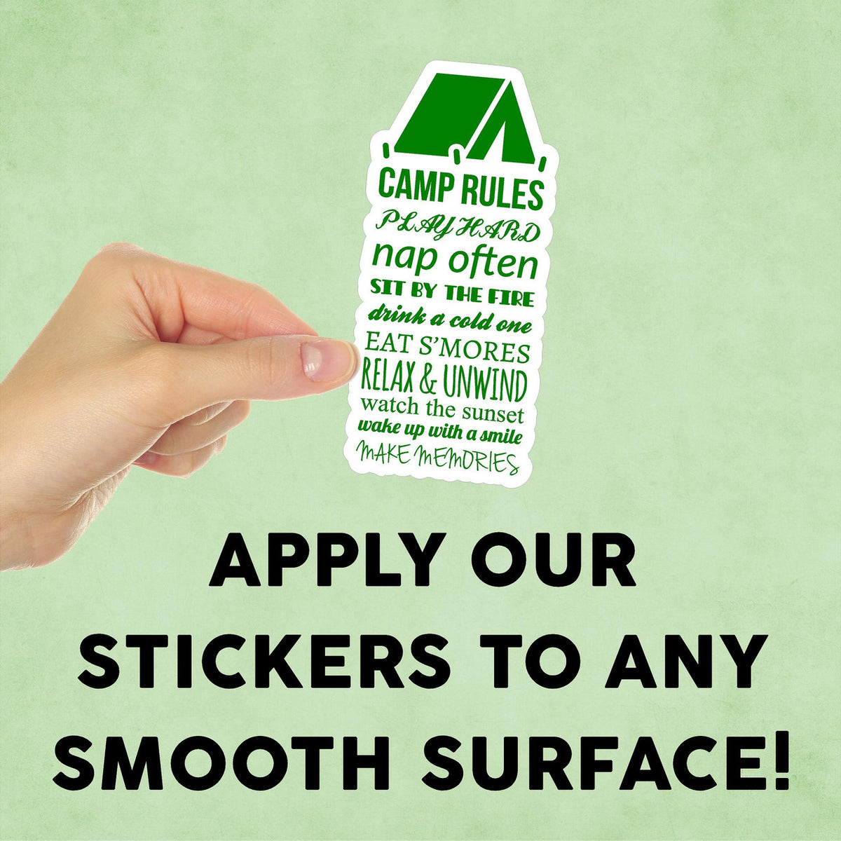 Camp Rules Mini Sticker