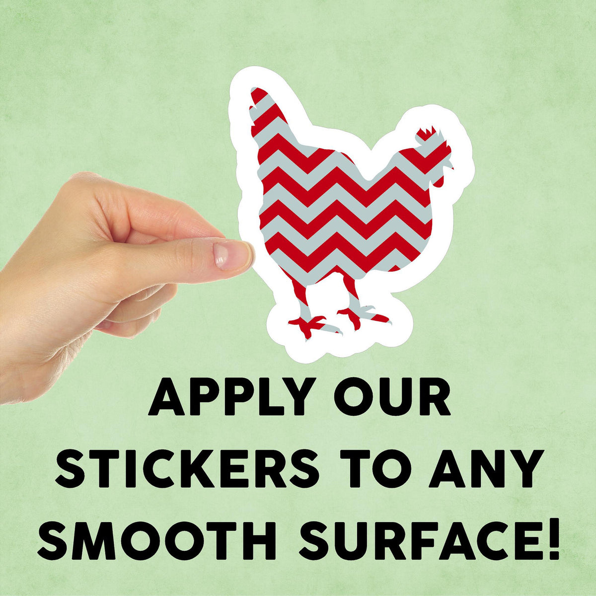 Chevron Chicken Mini Sticker