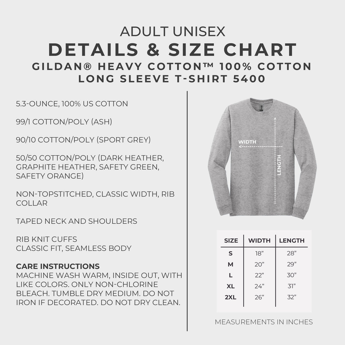 Tiffin Middle School Gildan® Heavy Cotton™ 100% Cotton Long Sleeve T-Shirt