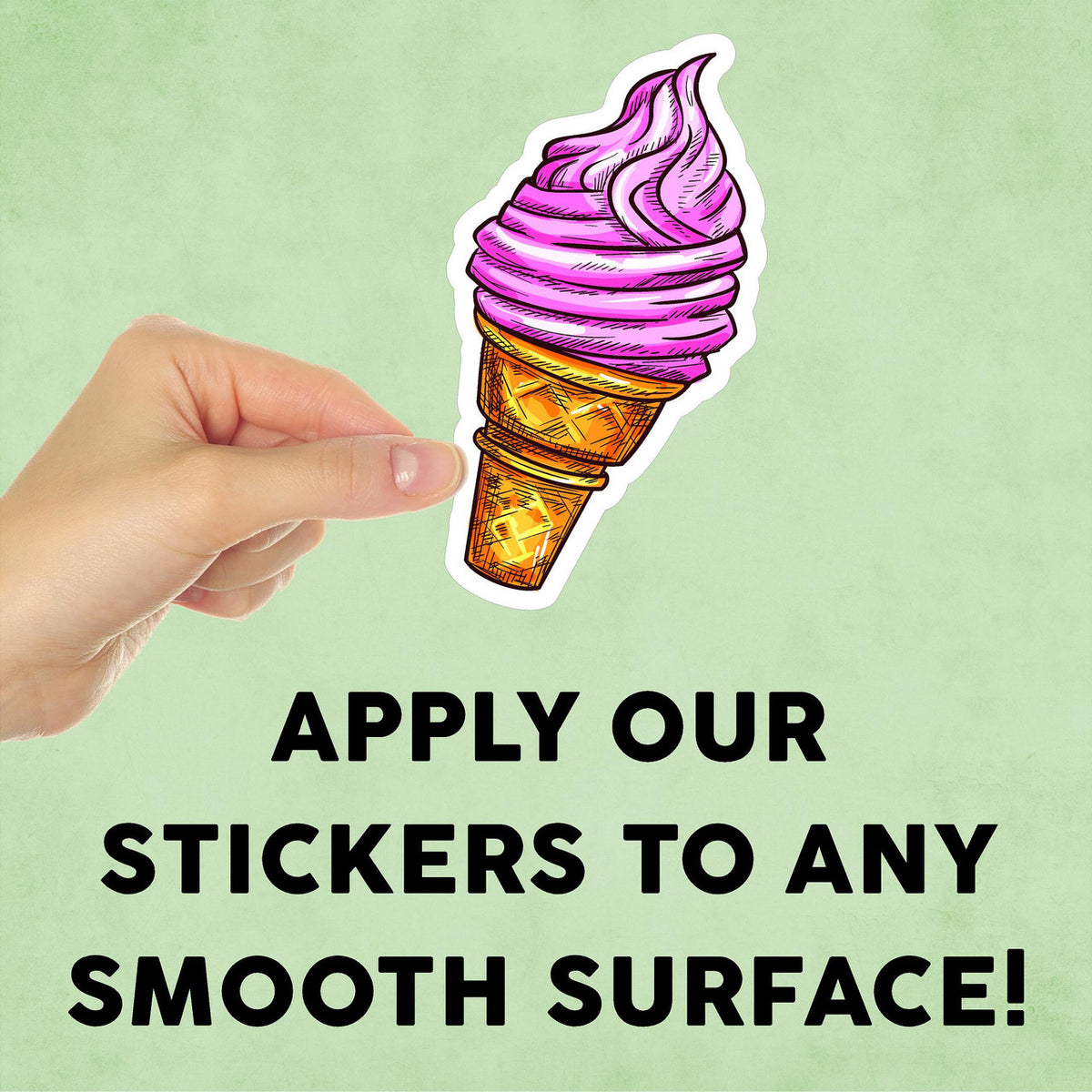 Ice Cream Cone Mini Sticker