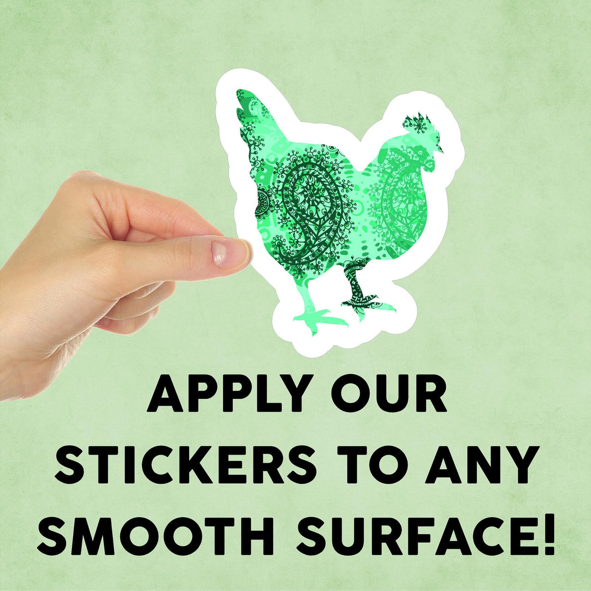 Paisley Chicken Mini Sticker