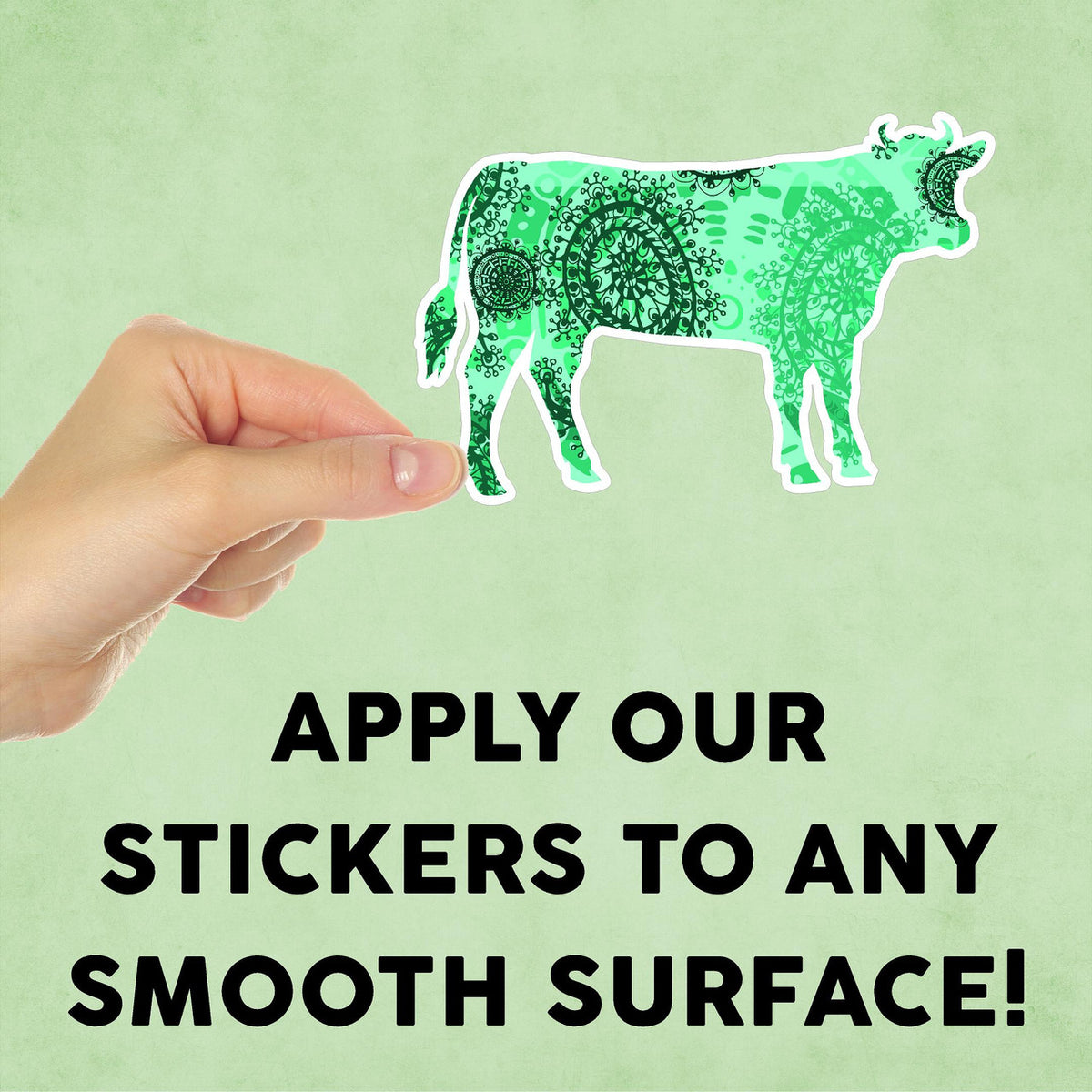 Paisley Cow Mini Sticker