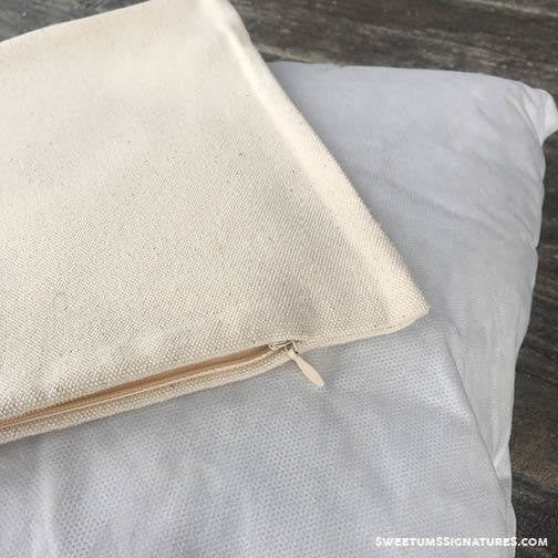 Pillow cover shown with poly insert.