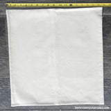 18" x 18" pillow cover with zipper closer.