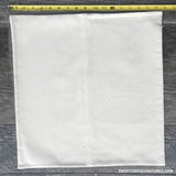 18" cotton pillow case. Natural color with hidden zipper closure.