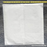 18" cotton pillow case. Natural color with hidden zipper closure.