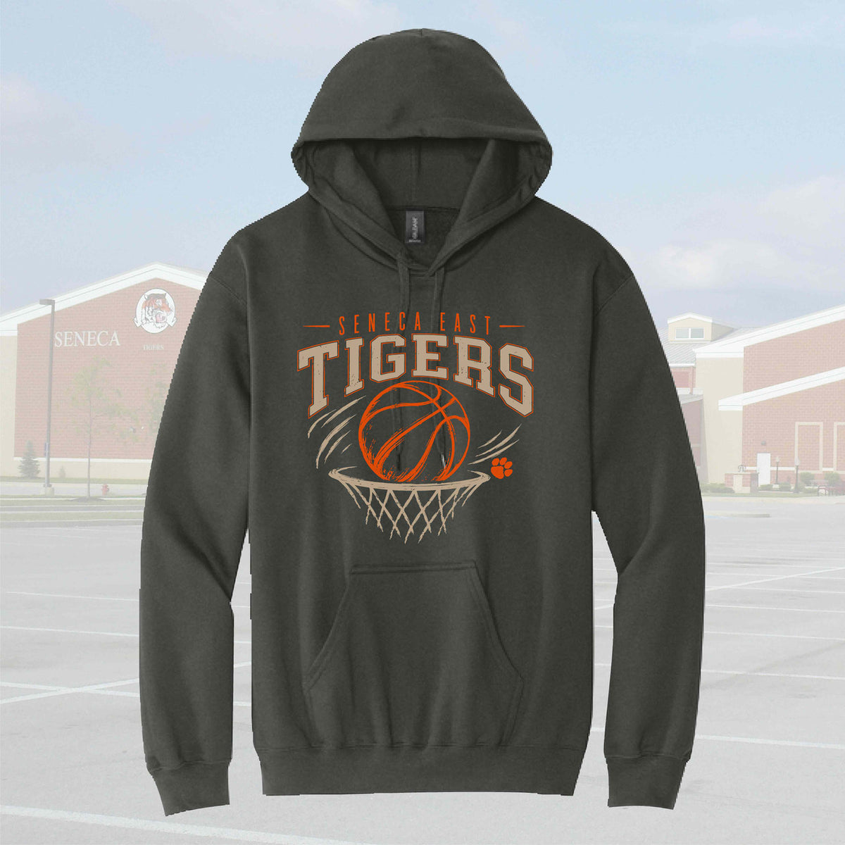 Seneca East Basketball Adult Unisex Smoke Hoodie