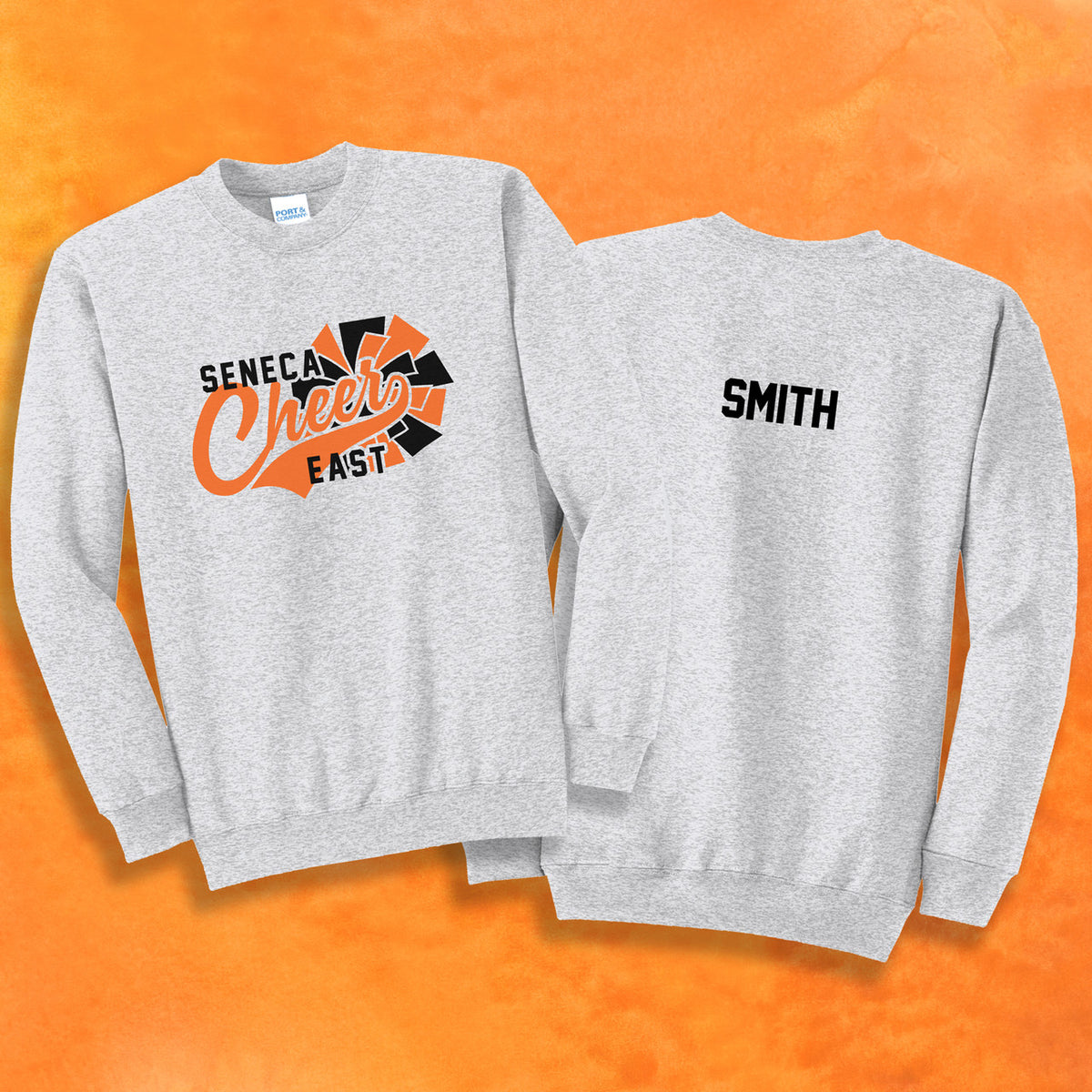 Seneca East Cheer Ash Unisex Crewneck Sweatshirt