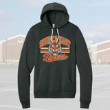 Seneca East Stacked Tigers Dark Gray Adult Unisex Hoodie