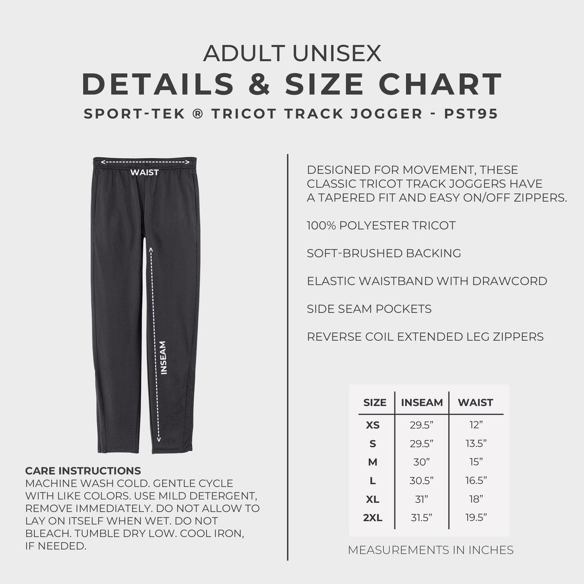 NWO Rampage Adult Sport-Tek ® Tricot Track Jogger - Black