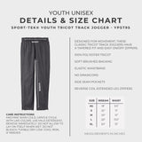 NWO Rampage Youth Sport-Tek® Tricot Track Jogger - Black