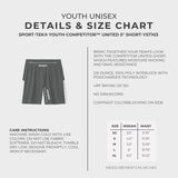 NWO Rampage Youth Sport-Tek® Competitor™ United 5" Short - Carolina Blue/White