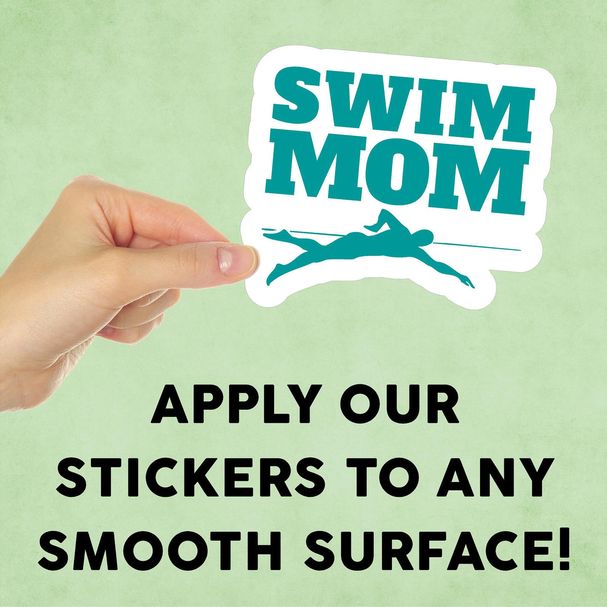 Swim Mom Mini Sticker