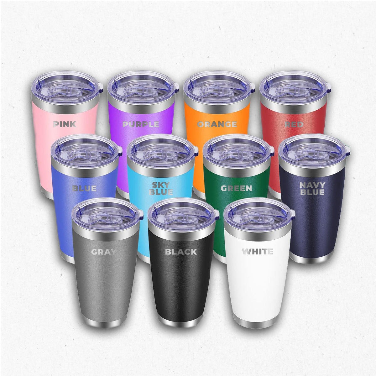 Custom Business Logo Engraved 20 oz  Stainless Steel Tumbler Coffee Mug Drinkware with Bulk Discounts
