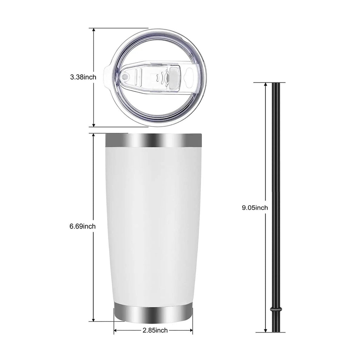 Custom Business Logo Engraved 20 oz  Stainless Steel Tumbler Coffee Mug Drinkware with Bulk Discounts