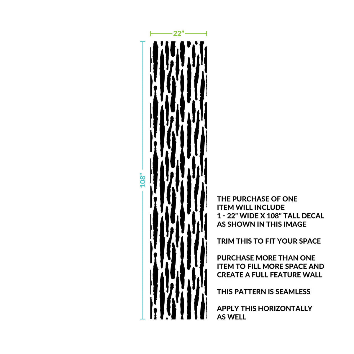 Abstract Brush Pattern Wall Decal