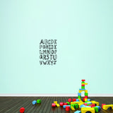 Alphabet Doodle Wall Decals 16" wide x 24" tall Sample Image