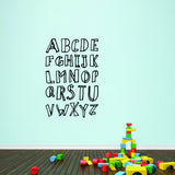 Alphabet Doodle Wall Decals 32" wide x 48" tall Sample Image