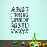 Alphabet Doodle Wall Decals 40" wide x 60" tall Sample Image