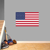 American Flag Printed Wall Decal 36" wide x 22" tall Sample Image