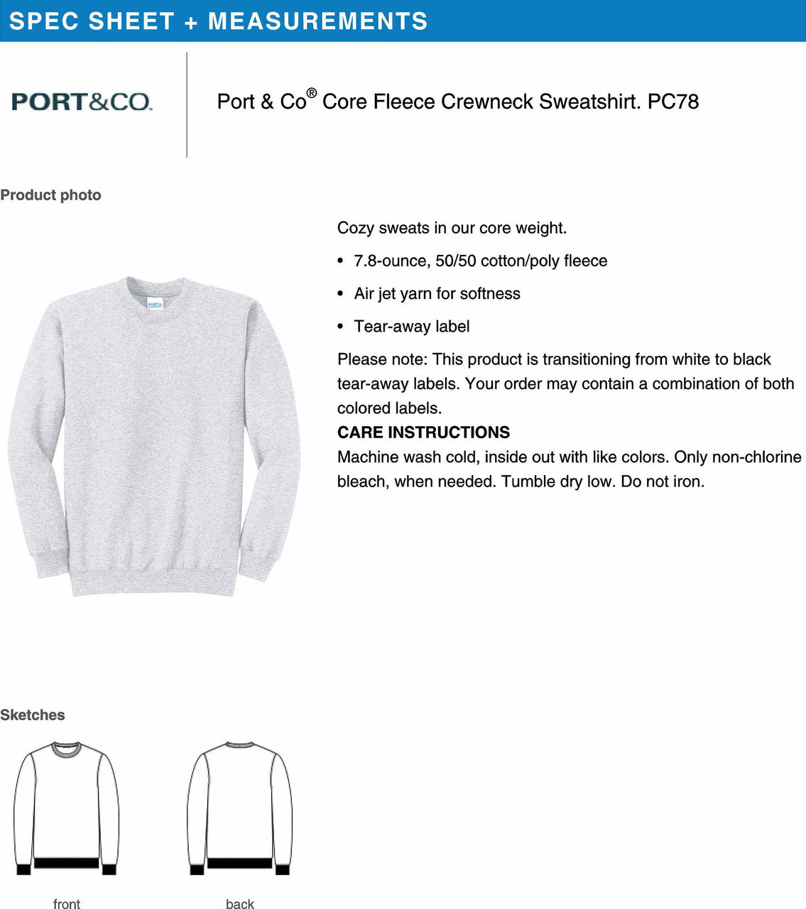 Seneca East All Sports Ash Crew Sweatshirt