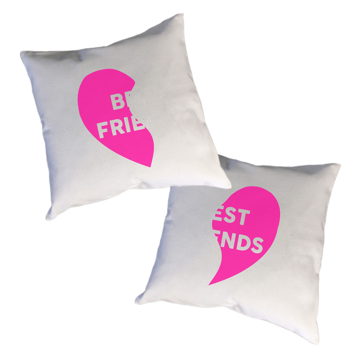 Best Friends Heart Pillow Set