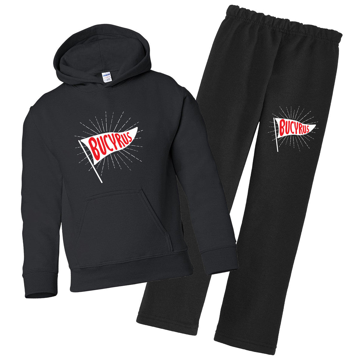 Bucyrus Pennant Youth Unisex Sweats Set