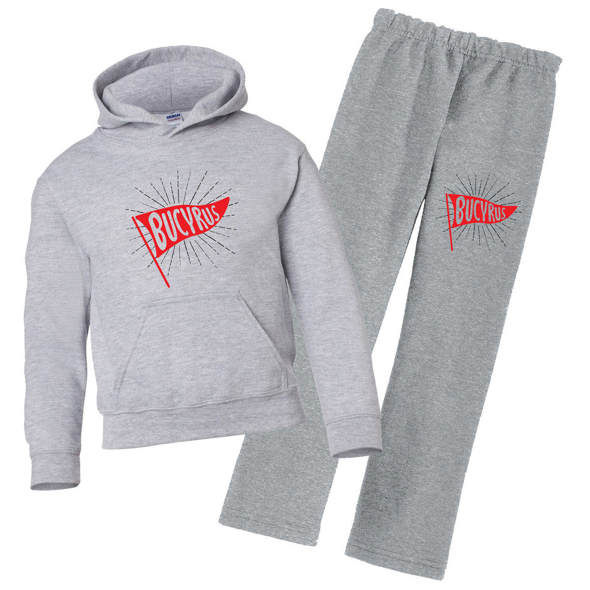 Bucyrus Pennant Youth Unisex Sweats Set