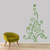 Christmas Tree Wall Decal 37" wide x 60" tall Sample Image