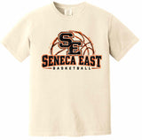 Seneca East Basketball - Unisex Comfort Colors Ivory T-Shirt