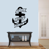 Custom Anchor Wall Decal 27" wide x 36" tall Sample Image