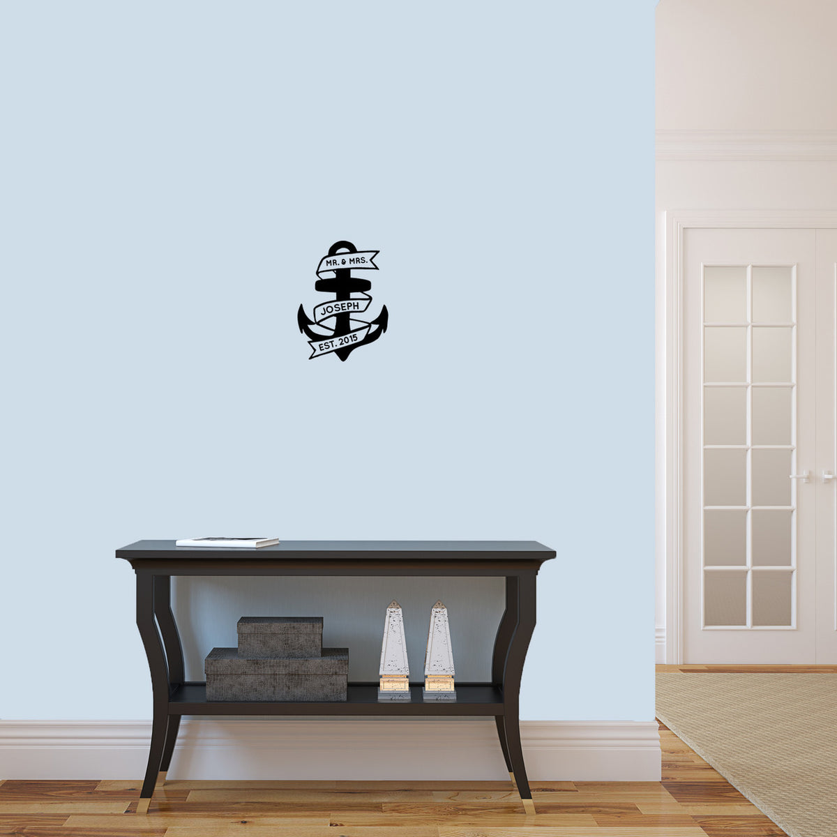 Custom Anchor Wall Decal 9" wide x 12" tall Sample Image