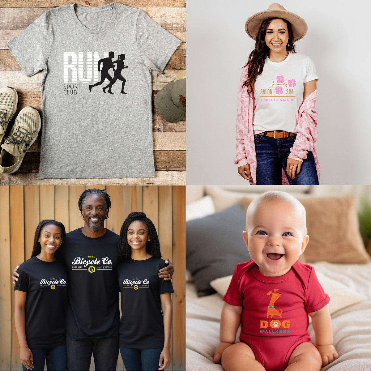Custom Logo Artwork Basic Unisex T-Shirt - Infant / Toddler / Youth / Adult - Bulk Pricing
