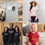Custom Logo Artwork Basic Unisex T-Shirt - Infant / Toddler / Youth / Adult - Bulk Pricing