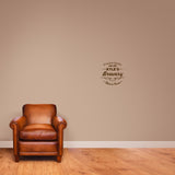 Custom Brewery Bar Wall Decal 12" wide x 12" tall Sample Image
