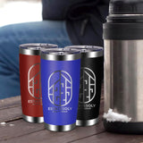 Custom Business Logo Engraved 20 oz  Stainless Steel Tumbler Coffee Mug Drinkware with Bulk Discounts