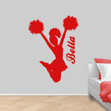 Custom Cheerleader Wall Decal 36" wide x 48" tall Sample Image