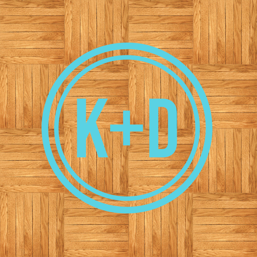 Custom Circle Initials Wall Decal Dance Floor Sample Image