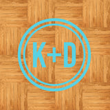 Custom Circle Initials Wall Decal Dance Floor Sample Image