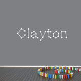 Custom Connect The Dot Name Wall Decal 60" wide x 15" tall Sample Image