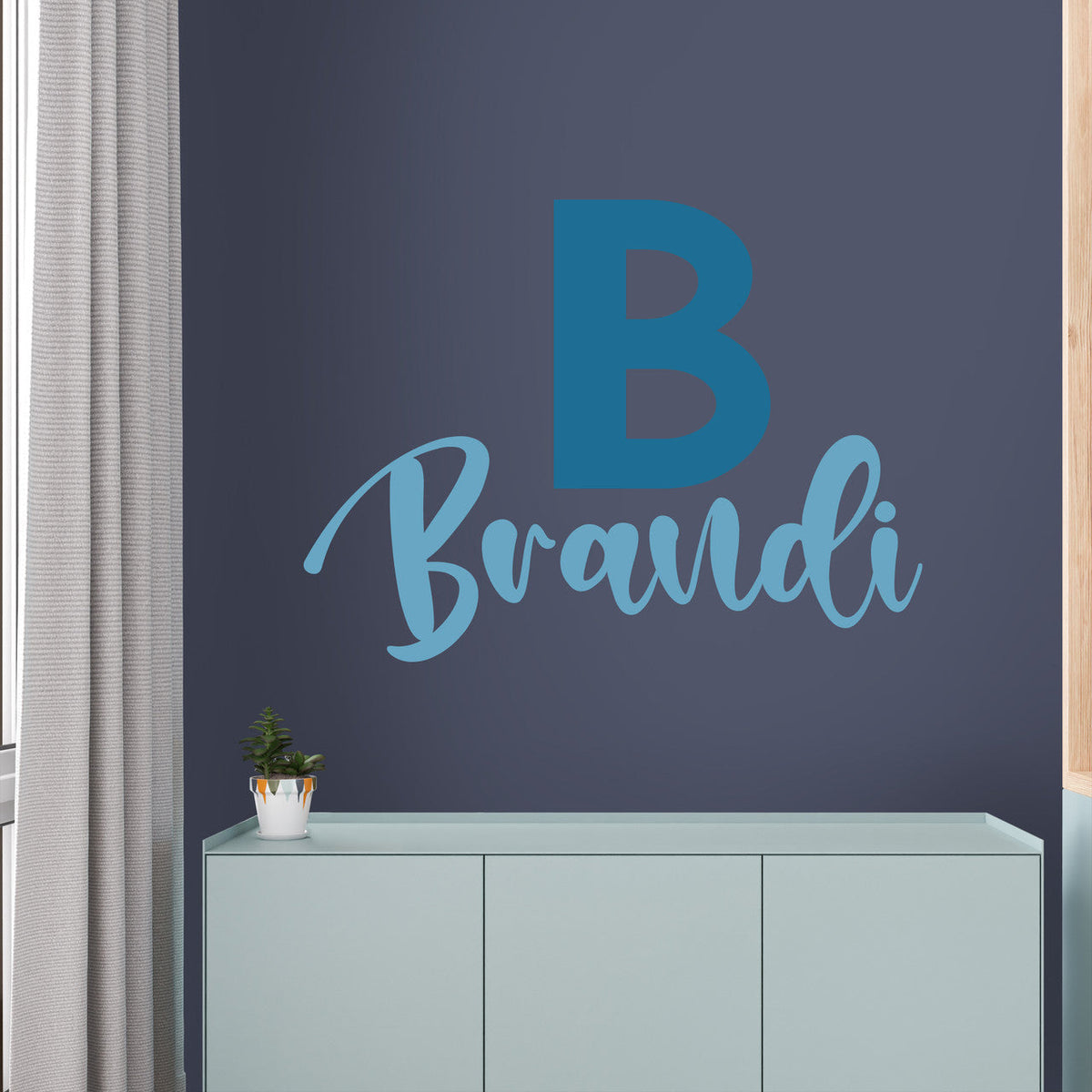 Custom Name and Monogram Wall Decal