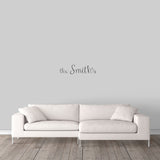 Custom Family Name Wall Decal 24" wide x 6" tall Sample Image