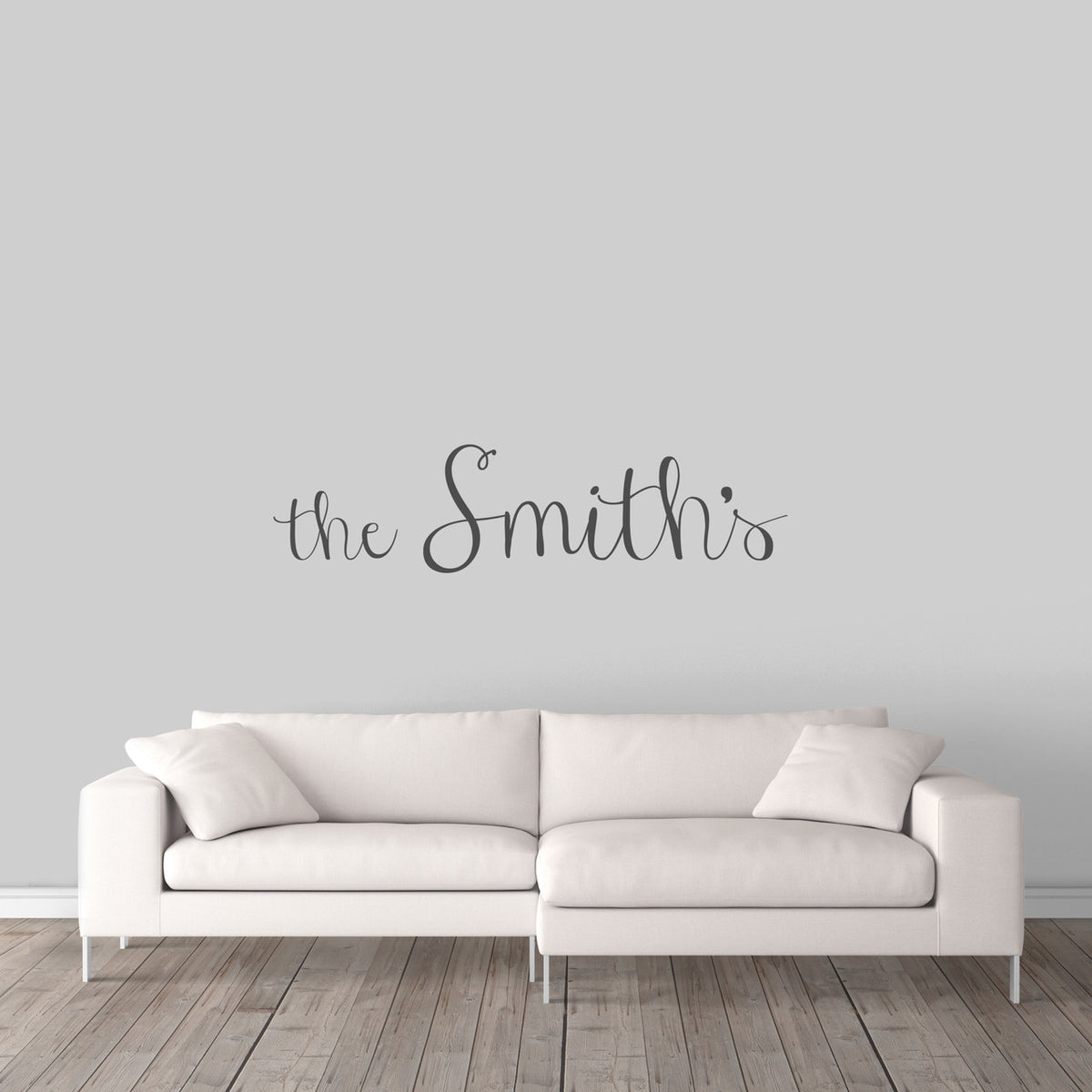 Custom Family Name Wall Decal 48" wide x 12" tall Sample Image