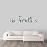 Custom Family Name Wall Decal 60" wide x 15" tall Sample Image