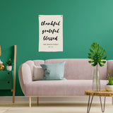 Custom Name Thankful Grateful Blessed Canvas Banner