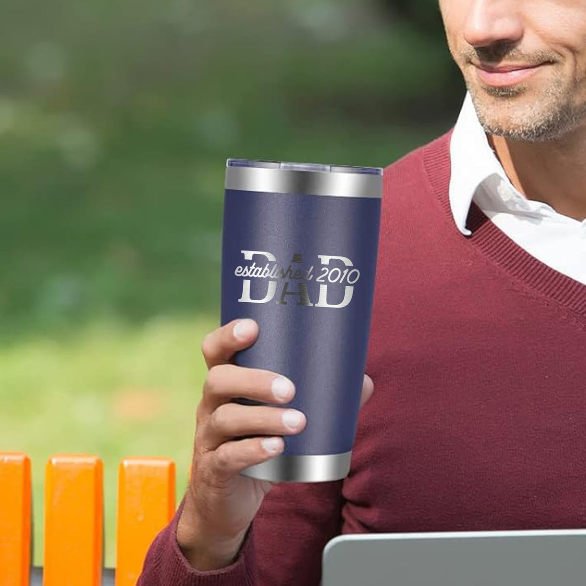 Custom Engraved Father's Day 20 oz Stainless Steel Tumbler